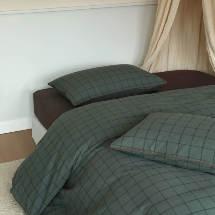 Heritage Plaid Cotton Flannel Bedding Set original reference image 2