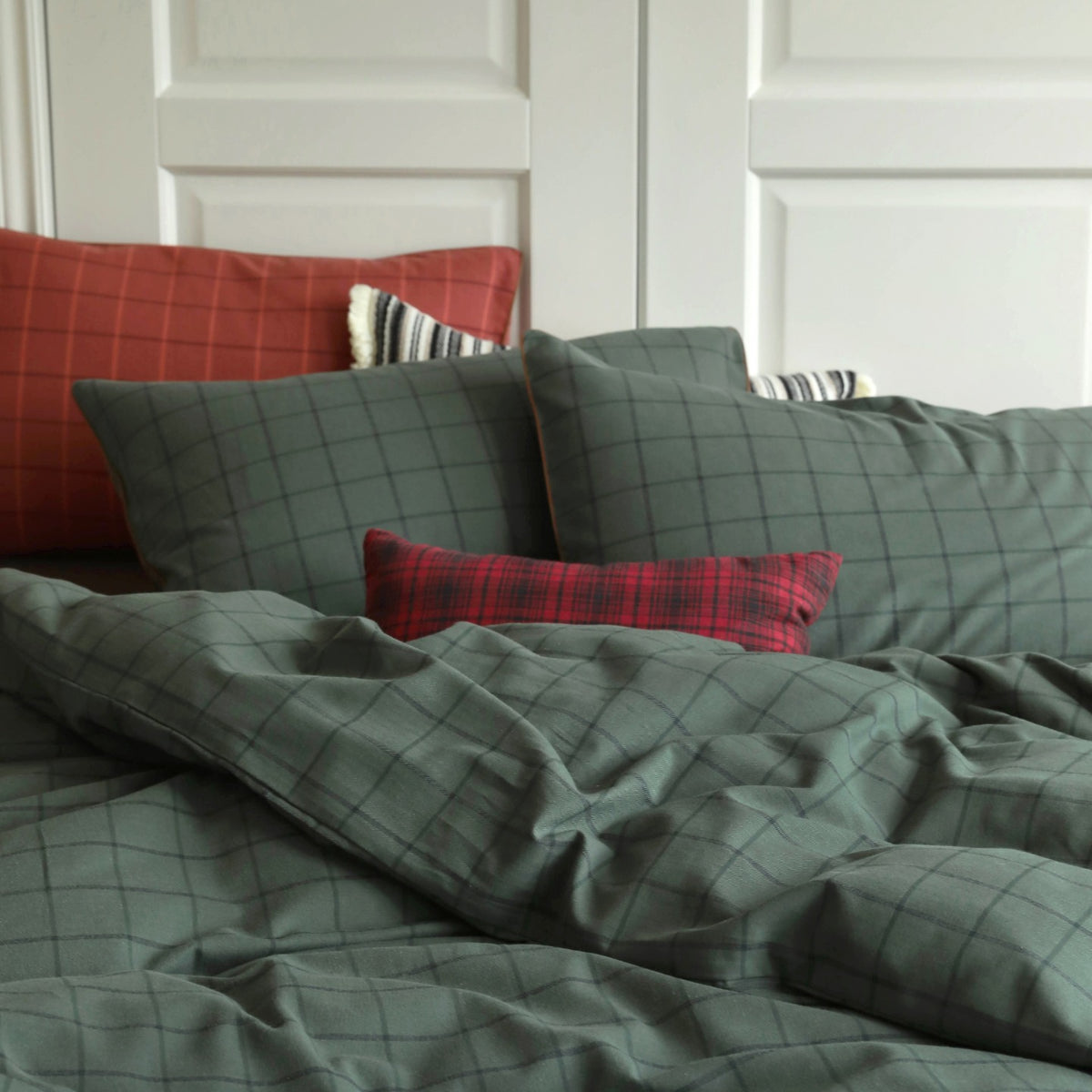 Heritage Plaid Cotton Flannel Bedding Set original reference image 4