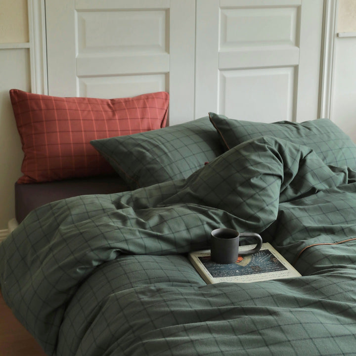 Heritage Plaid Cotton Flannel Bedding Set original reference image 6