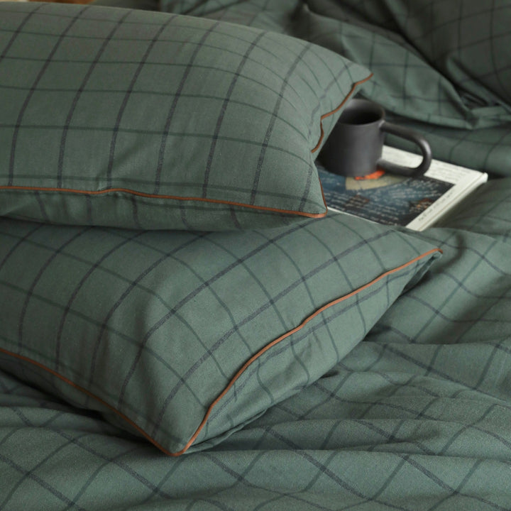 Heritage Plaid Cotton Flannel Bedding Set original reference image 7