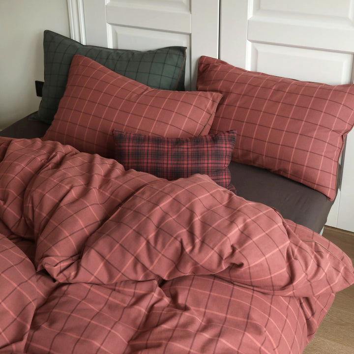 Heritage Plaid Cotton Flannel Bedding Set original reference image 11