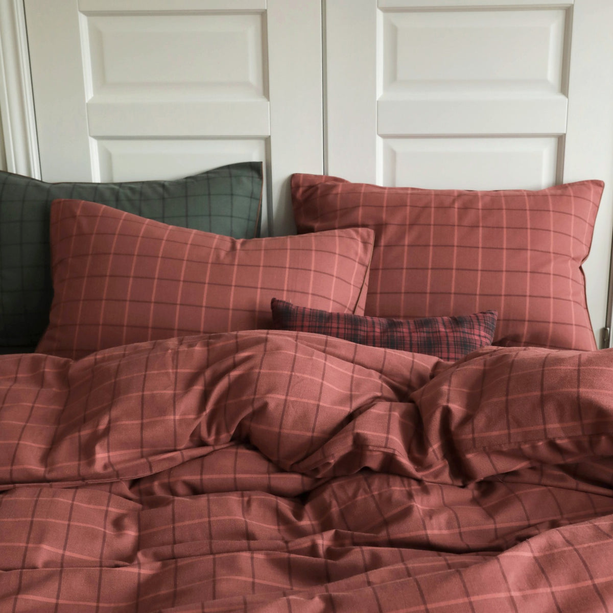 Heritage Plaid Cotton Flannel Bedding Set original reference image 12