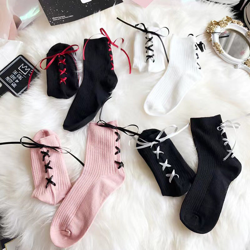 Lace-up Socks 12-pack