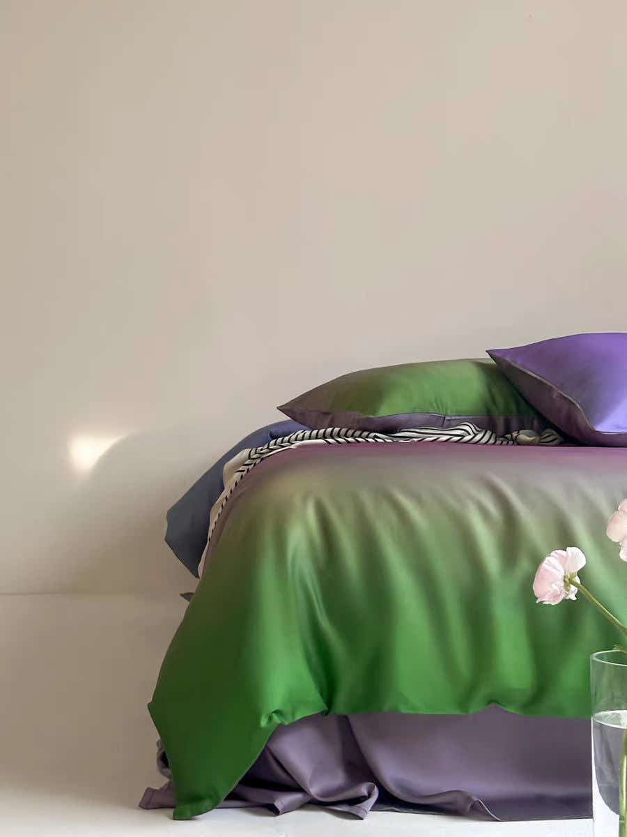 Luxury Ombre Aurora Duvet Cover - Purple