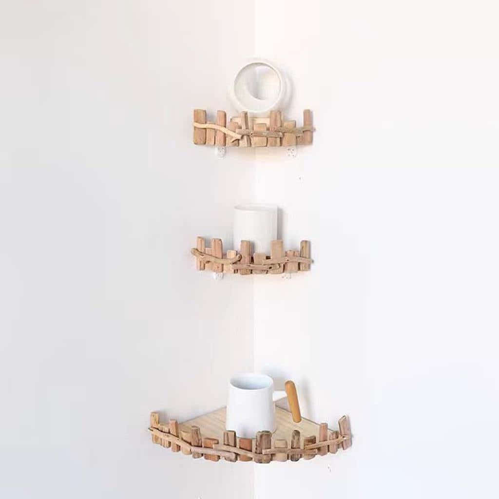 Rustic Style Wood Floating Shelf