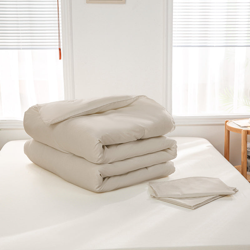 Soft Brushed Comforter & Shames - Beige