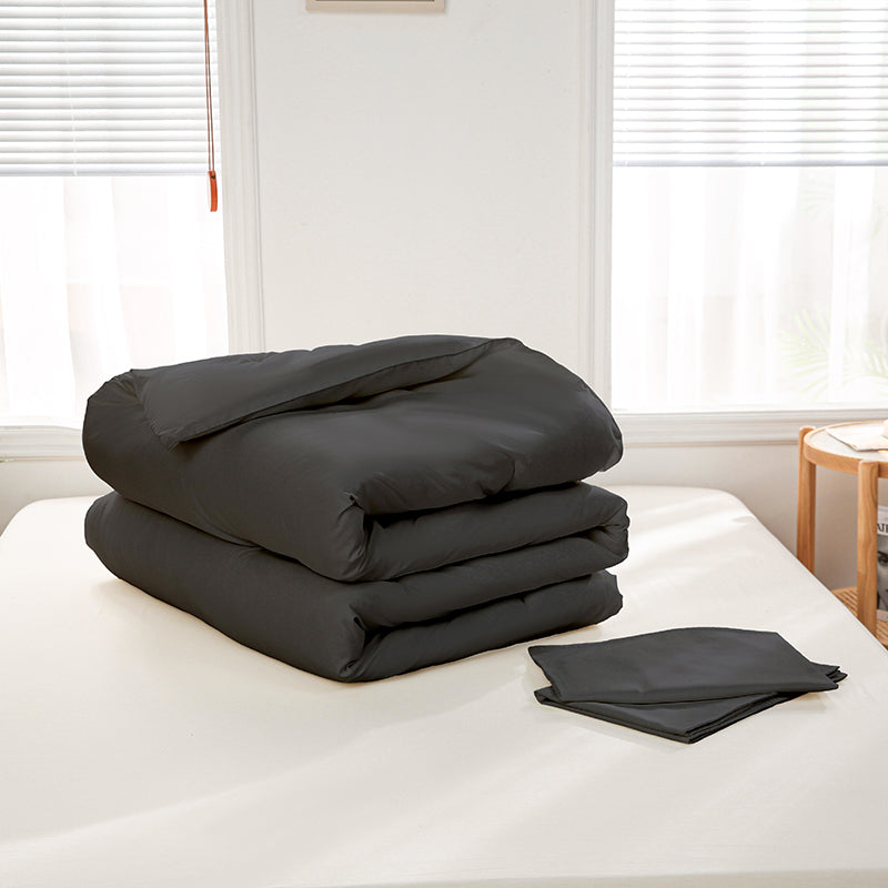 Soft Brushed Comforter & Shames - Black
