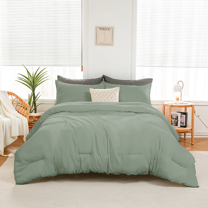 Soft Brushed Comforter & Shames - Sage Green