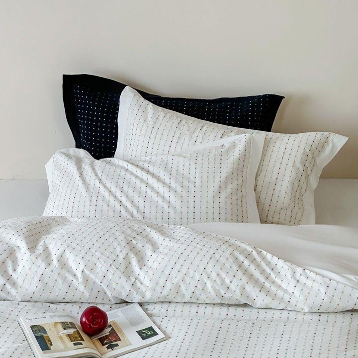 Snow Whisper Square Jacquard Duvet Cover