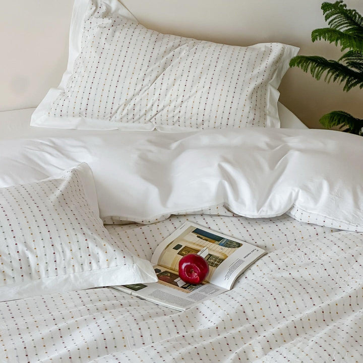 Snow Whisper Square Jacquard Duvet Cover