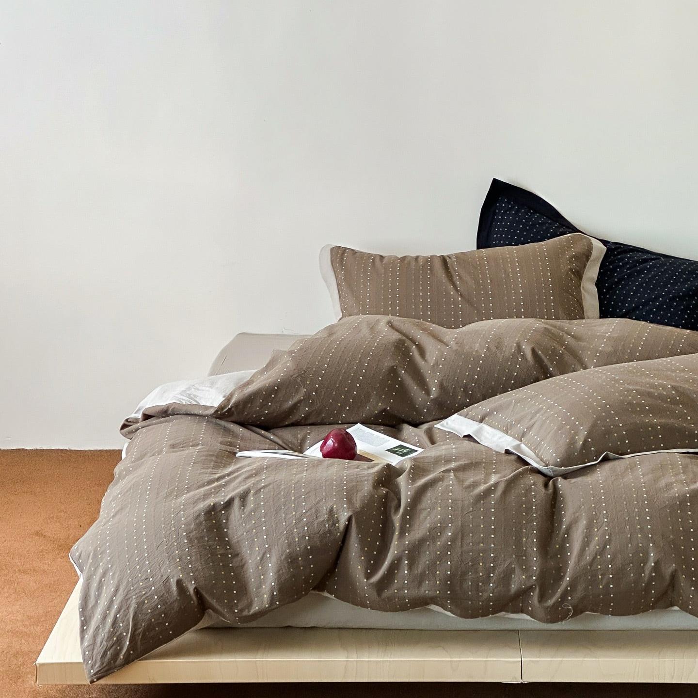 Driftwood Whisper Square Jacquard Duvet Cover