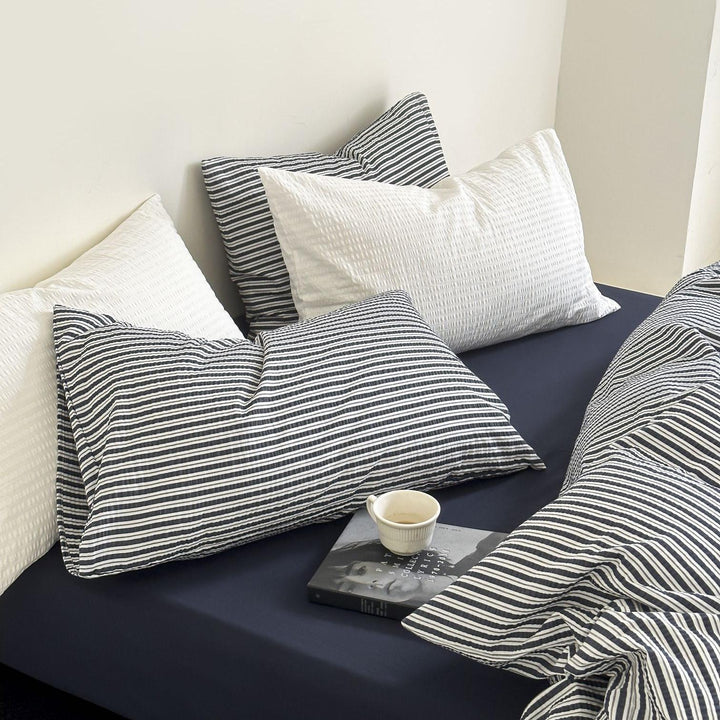 Harbor Breeze Stripe Seersucker Duvet Cover