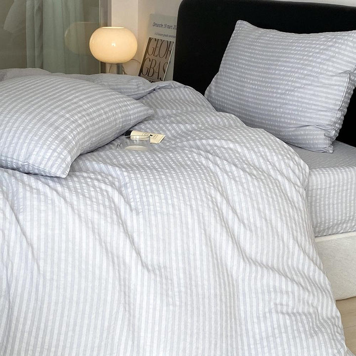 Frostline Stripe Seersucker Duvet Cover