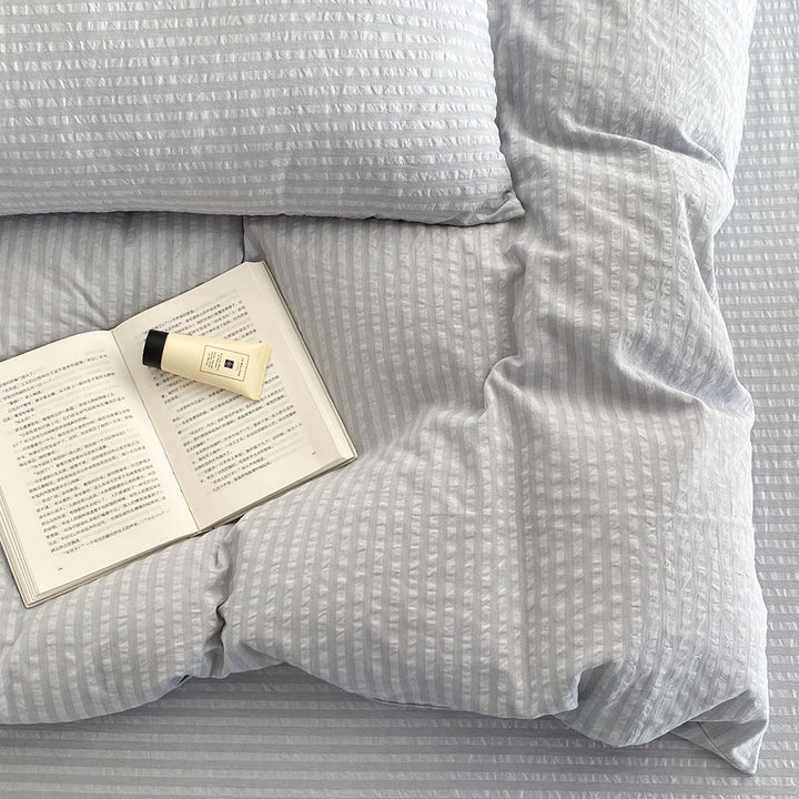 Frostline Stripe Seersucker Duvet Cover