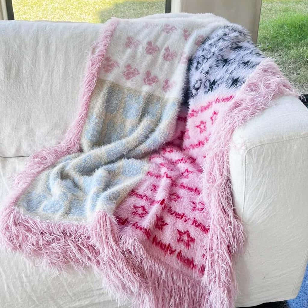 Y2K Girly Patchwork Blanket